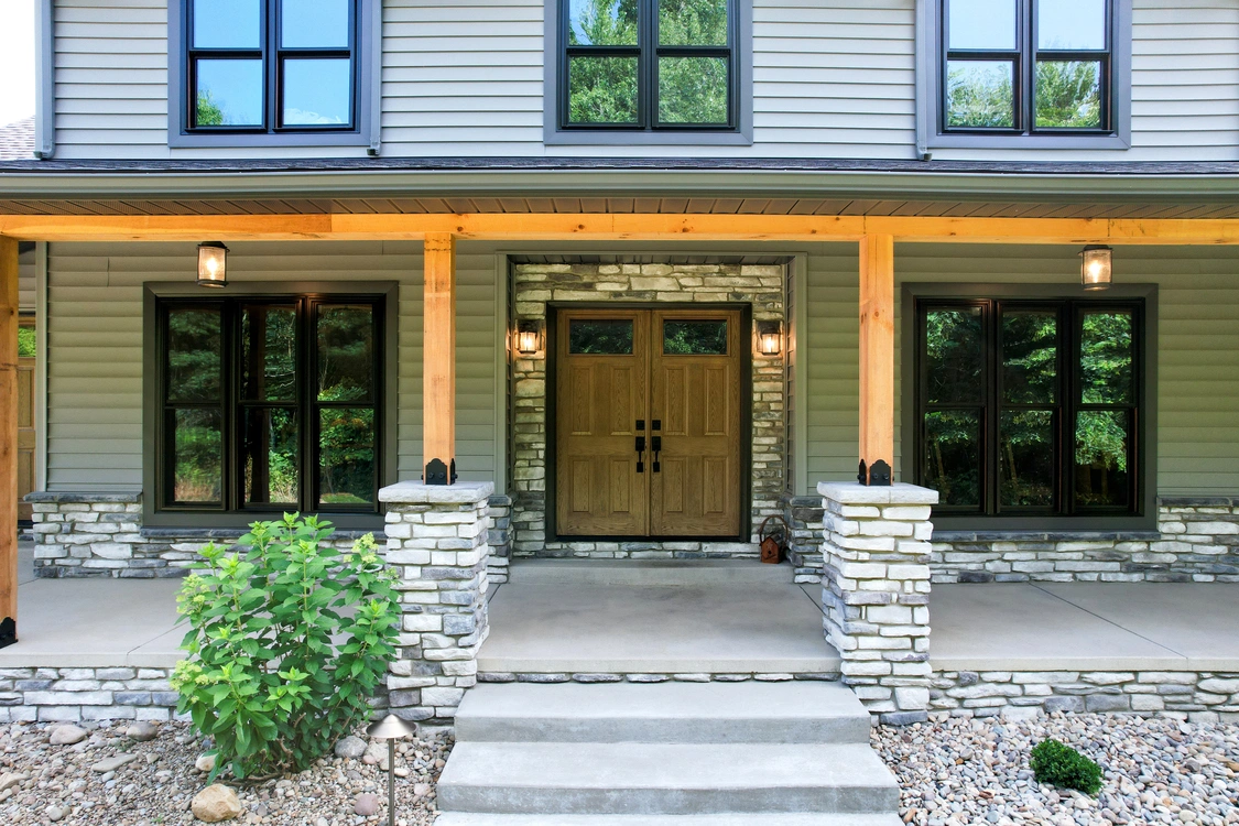 Legacy French Entry Door _ Coal Black Endure Windows