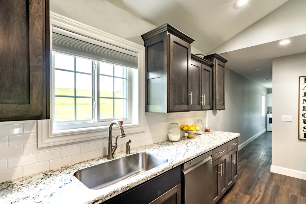 White Endure Slider Window - Kitchen