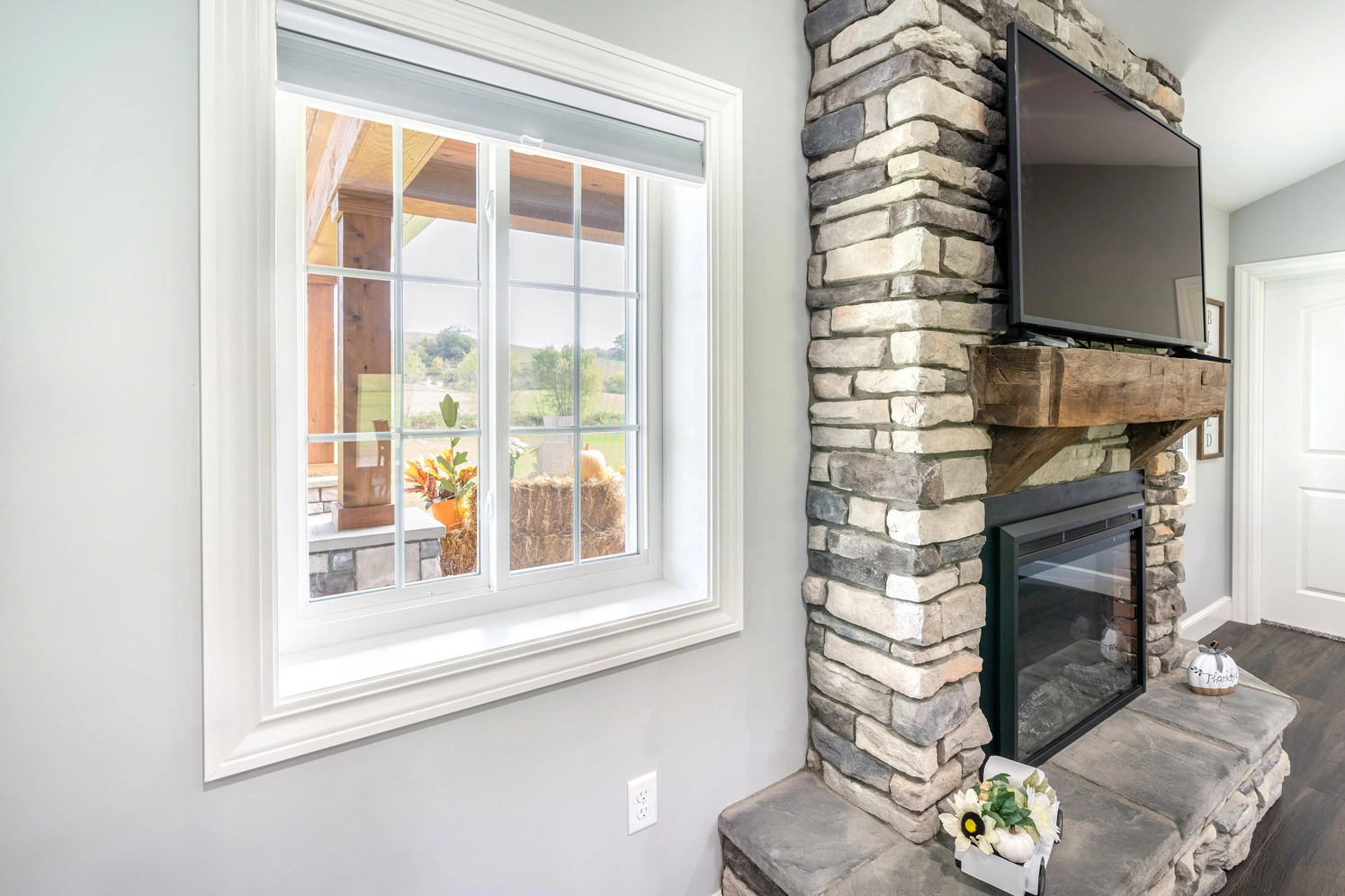 White Endure Slider Window - Living Room