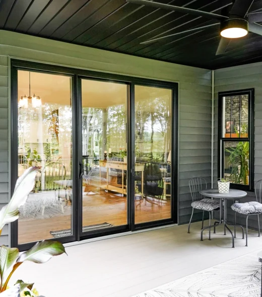 3-Lite Coal Black Endure Sliding Patio Door