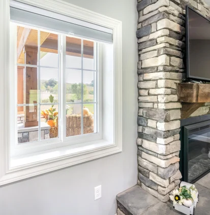 White Endure Slider Window - Living Room