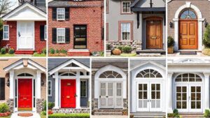 Front door design ideas showcasing wood, fiberglass, French, and modern entry doors for home exterior upgrades